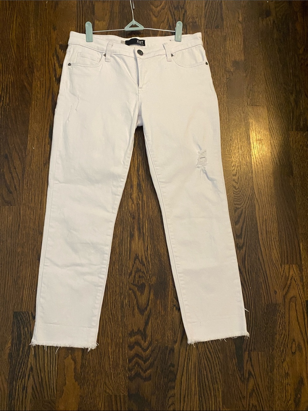 Kut from the Kloth White Cropped Slim Jeans